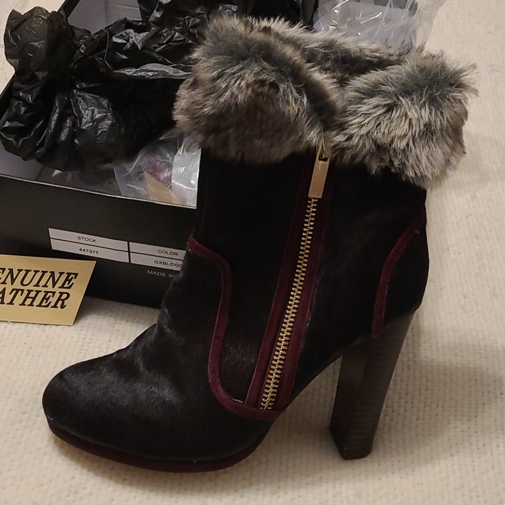 Iman fur trim fur lined boots
